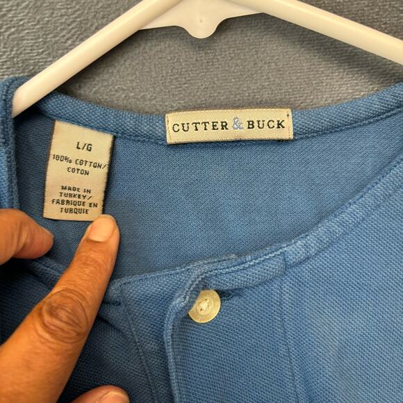 Vintage PG&E Muscle Shirt Mens Large Waffle Knit Empolyee Work Uniform Henley - Picture 5 of 8